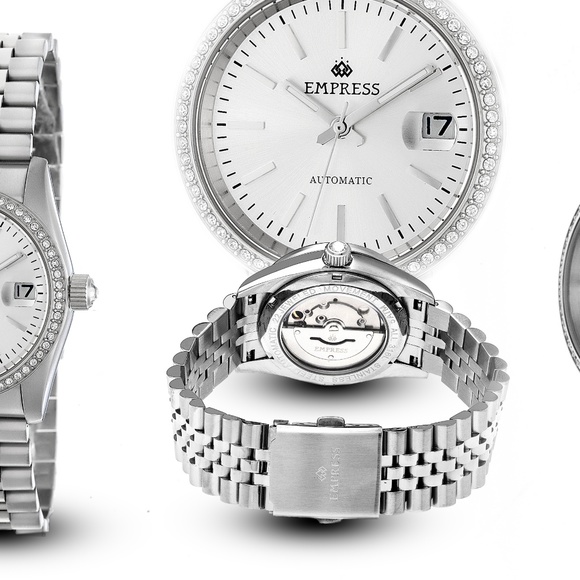 NWT Automatic Crystal Surround Bezel Watch main image 4